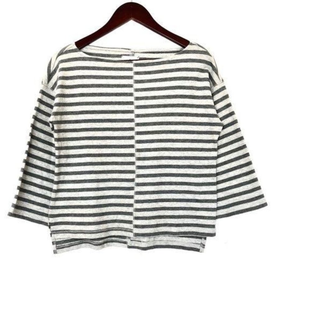 Lou & Grey Striped Boatneck Pullover Sweater XS